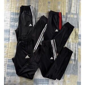 Adidas Black Stretch Pockets Athletic Workout Sweatpants Jogger Bundle Sz L/XL